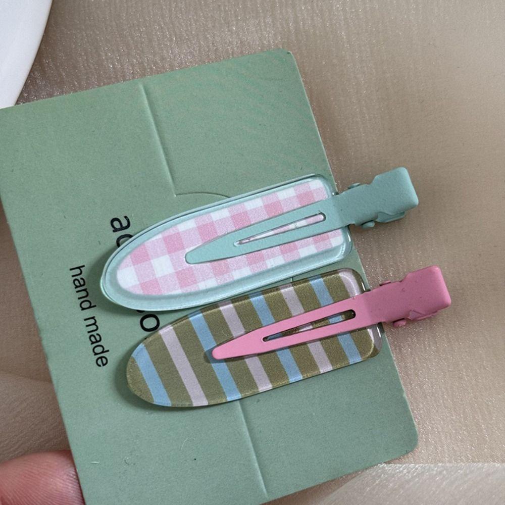 Duckbill Clip Fruit Hairpin Geometry Makeup Hair Clip Simple Traceless Hairpin Girls