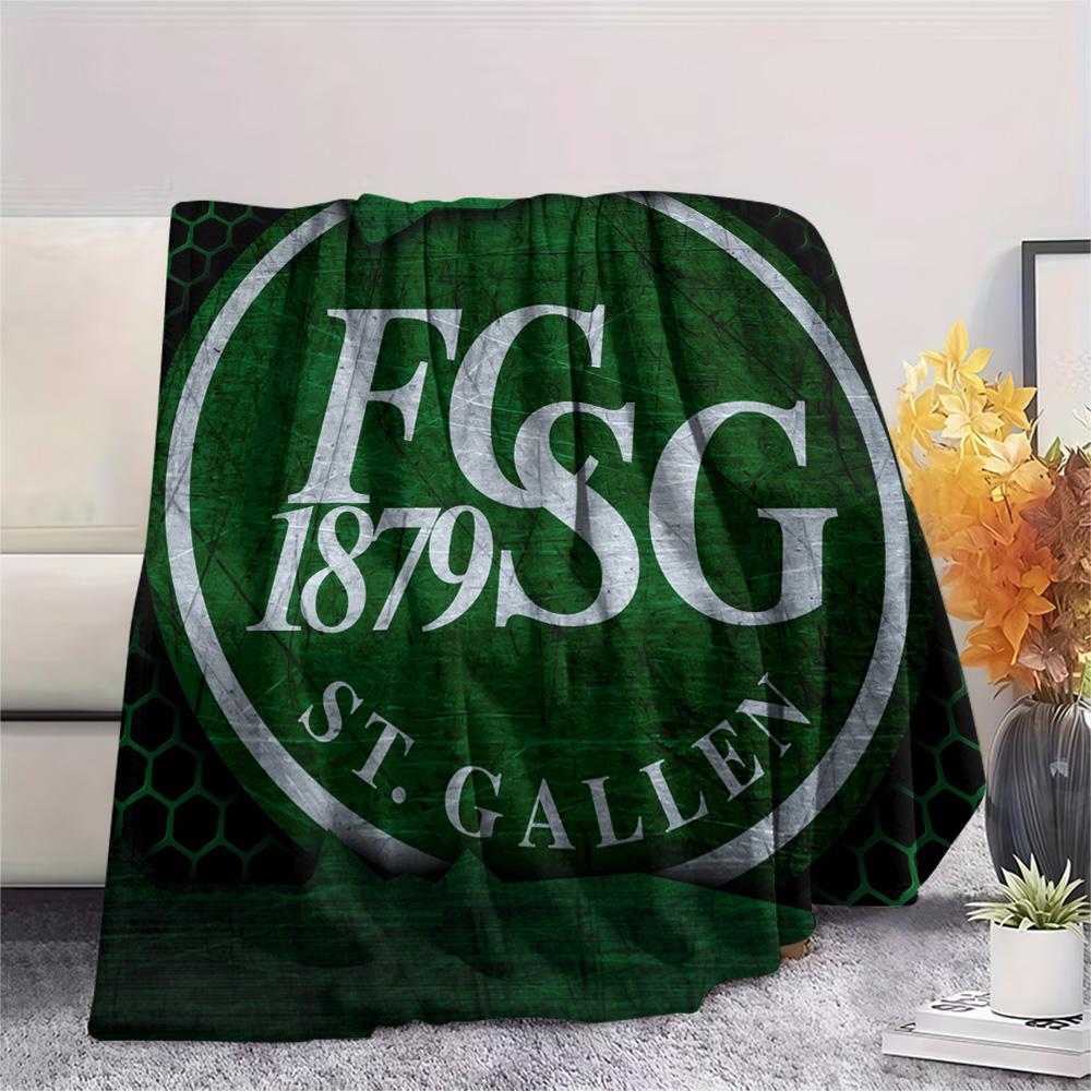 St. Gallen Football Club  Print Flannel Blanket, High quality Comfortable for All Seasons, Home Decor, Warmth and Comfort
