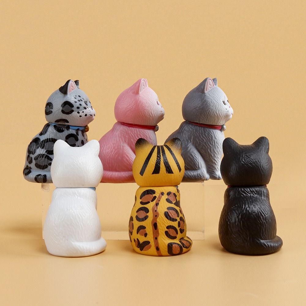 PVC Statue Simulated Cat Model Doll Mini Mini Cat Ornament Sitting Cat Figure Toy  Birthday Gift