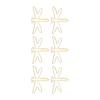 100Pcs Paper Clips Dragonfly Shaping Large Cute Jumbo Wide Paperclips Non Skid Metal Office Supplies