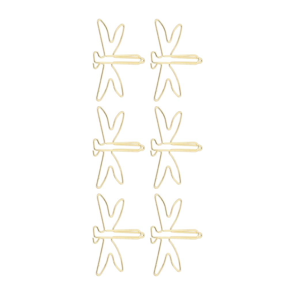 100Pcs Paper Clips Dragonfly Shaping Large Cute Jumbo Wide Paperclips Non Skid Metal Office Supplies