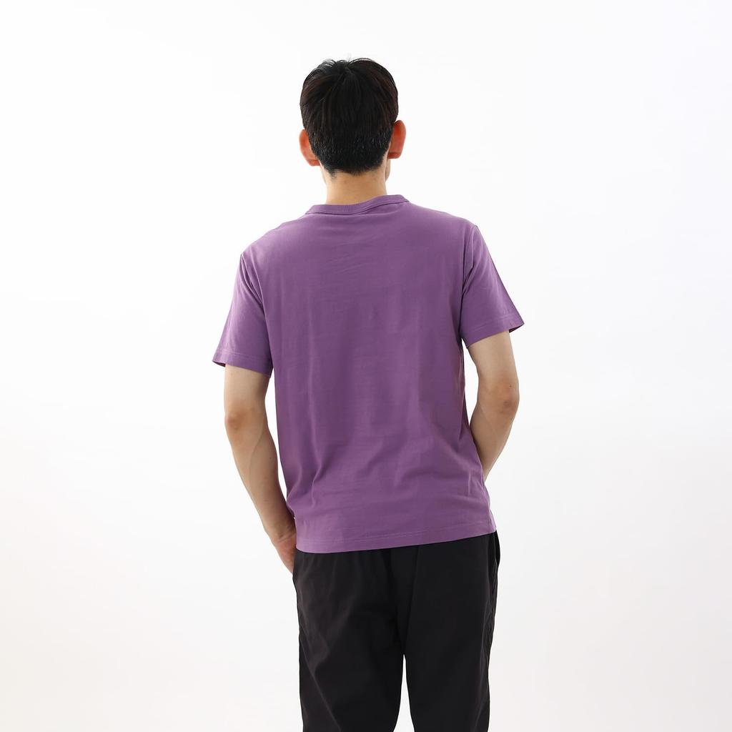Champion Short Logo Short Sleeve XL T-shirt, Sleeve, 100% Cotton, Classic, One-point Embroidery, T-shirt, Basic, C3-P300Z, Men's, Violet,