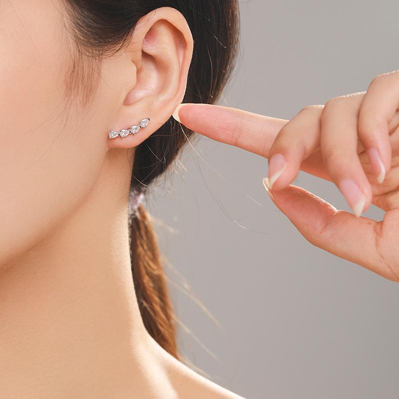 Tancise 925 Sterling Silver Zircon Earrings Drop Earrings For Women Wedding Party Gifts