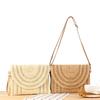 Summer Trendy Chic Paper Rope Woven Crossbody Bag - Eye-Catching Handheld Envelope Stylish Compact Shoulder Purse