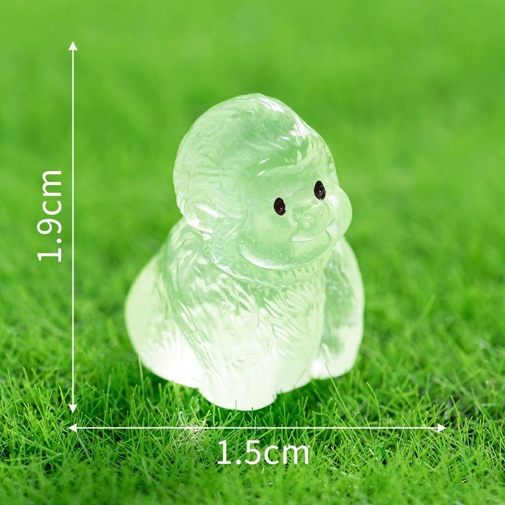 Animal Noctilucent Resin Gorilla Figurine With Multicolor For Home Decoration