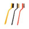 Wire Brush Set Curved Handle Masonry Brush Metal Detail Brushes for Cleaning Welding Slag Rust Dust