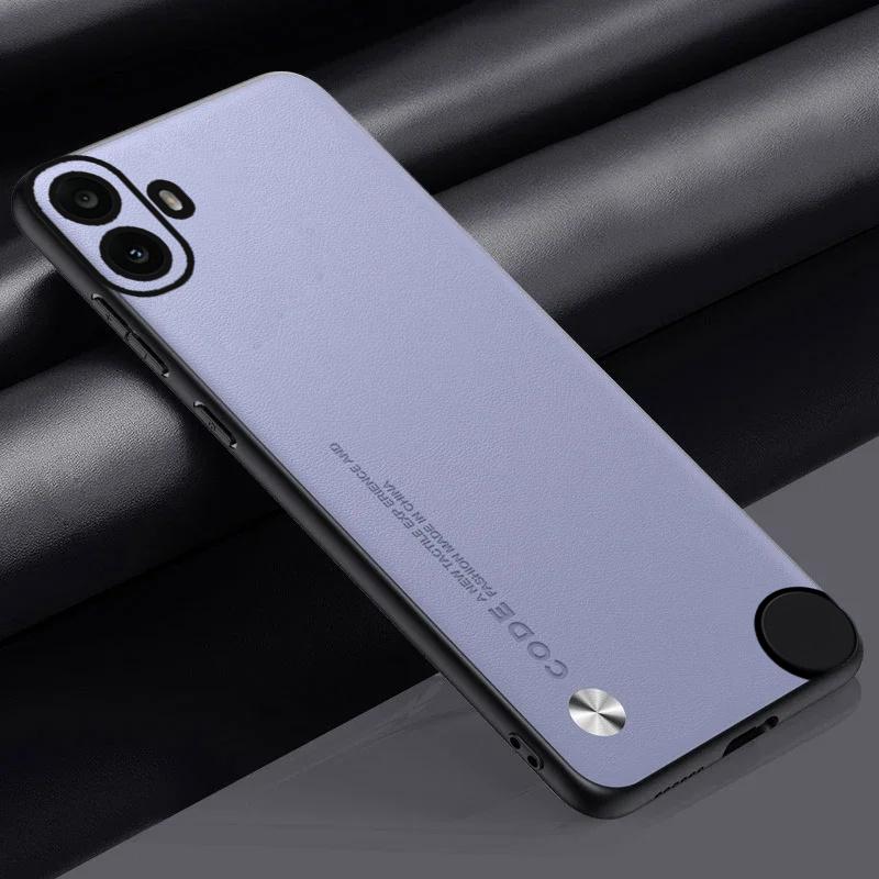 Простой чехол для телефона из искусственной кожи для телефона Nothing CMF 1 CMFPhone1 Матовый силиконовый бампер, противоударный чехол для телефона Nothing 2A 1