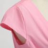 Pink Summer Dress Women V Neck Vintage Robe Elegant Retro Pin Up Party OffiAe Midi Dresses