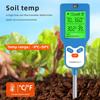 90° Rotation Soli Detector 6 In1 Soil Tester Sunlight Fertility Humidity Temp Soil Moisture PH Meter for Pot Planting Greenhouse