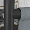 183 x 181cm Portable Privacy Screen, with Wheels - Dark Grey
