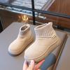 Зимние новые модные повседневные детские кроссовки простые толстые стильные универсальные туфли для девочек удобные теплые туфли для мальчиков на толстой подошве из хлопка