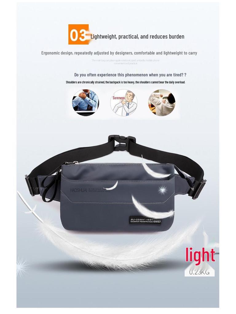 Новая мужская модная многофункциональная спортивная поясная и нагрудная сумка через плечо
