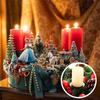 4pcs Festival Candlestick With Spike Metal Taper Holders Iron Cup Insert Wedding Candles Holder Christmas Decor 6/8cm