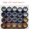 10 комплектов(на 10 машин) 1/64 Пластиковые 14мм Колеса Резиновые Покрышки для 1:64 Модель внедорожника для бездорожья