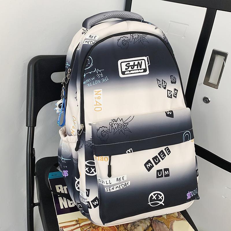 Школьный рюкзак Детский для начальной школы Девочки Ученики средней школы Студенты колледжа Ученики старшей школы Большая вместимость Принт