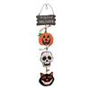 Halloween Front Door Hanging Pumpkin Witch Ghost Flags Sign for Halloween Home Haunted House Door Decorations