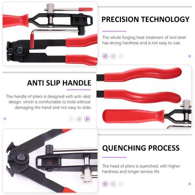 10pcs Stainless Steel Clamp Hose Clamp Crimping Tool Set with 8 Pieces CV Shoe Clamp Automotive Hose Shaft Clamp CV