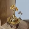 Zinc Zinc Alloy Mini Censer Holder Gold Incense Stick Burner Portable Metal Incense Burner  Office