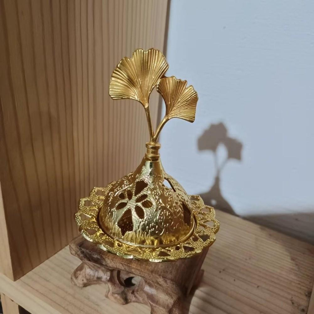 Zinc Zinc Alloy Mini Censer Holder Gold Incense Stick Burner Portable Metal Incense Burner  Office