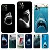 Marine Animal Shark Phone Case for Iphone 5 5s 2020se 6 6s 7 8 Plus X 10 XR XS 11 12 13 Mini Pro MAX Black Tpu Back Cover