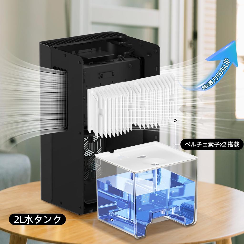 Ausfly Мощный объем осушения 2000 мл Большая энергия Тихий Автоматическая остановка при полной влажности в помещении Одежда в помещении 7 цветных светодиодов Сезон Подходит для