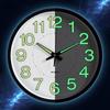 Modern 12inch Glow in The Dark Clock Energy-Saving Non-Ticking Silent Quartz Clock Hanging Plastic Wall Clock Bedroom