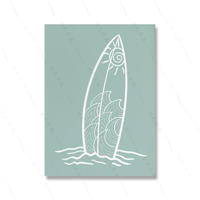 Boho Surf Gallery Wall Art Poster Set Of 6 Canvas Prints Декор детской комнаты Пляжный минимализм Простая скандинавская живопись Домашний декор
