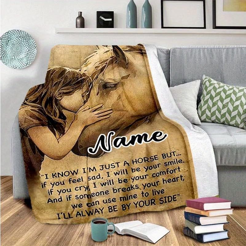 Inspirational Customize Your Name Blanket Warm Comfortable And Soft Blankets Are Suitable For Home Lunch Break Blanket Office Sofa Sofa Gift To