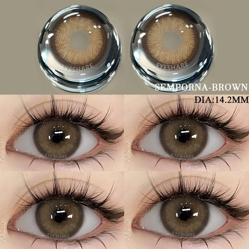 1 пара цветных контактных линз для глаз, косметические высококачественные синие линзы, зеленые контактные линзы, модные косметические контактные линзы для глаз