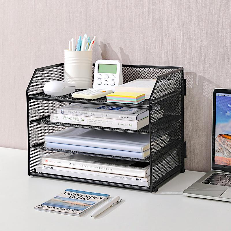 Deli PB116 4-Tier Folding Metal Document Tray