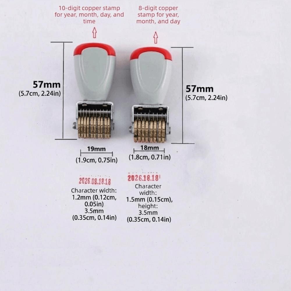 10 Digit Adjustable Number Stamp 8 Digit Date Stamp Light Packaging Materials