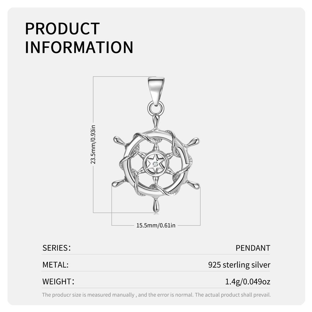 Skeleton Time Gear Wheel Skull Pendants for Necklace Real 925 Sterling Silver CZ Necklaces Castle Pendant Jewelry for Women Fashion Halloween Gift