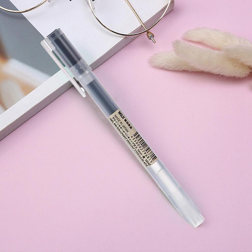 Новейшая канцелярская ручка для студентов и взрослых, ручка с нейтральным колпачком, 0,5 мм, черная, 1 мл