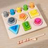 Shape Cognitive Classification Montessori  Wooden Color Matching Puzzle Children's Magnetic Fishing Learning Educational Toys