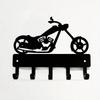 1PC Chopper Motorcycle Motorbike #02 Key Rack Hanger - 9 Inch Wide Metal Wall Art, Towel Holder for Bathroom Over The Door Hooks