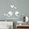 Акриловая наклейка на стену, широкая акриловая наклейка с изображением птицы, износостойкие зеркальные наклейки, наклейка на стену, украшение дома