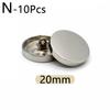 10pcs Shank Sewing Buttons Windbreaker Coat Shirt Button Metal Buttons Round Flat Shape