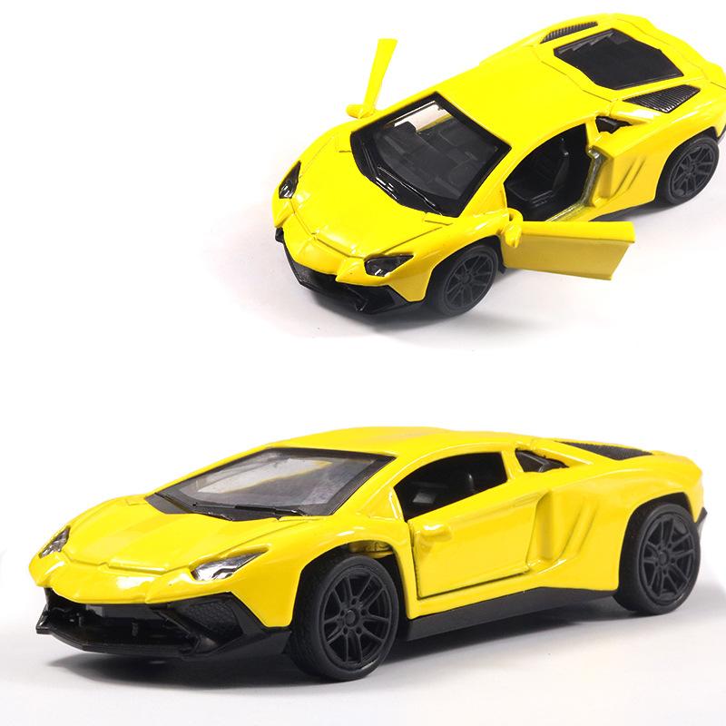 [В коробке] Спортивный автомобиль 1/43, модель из сплава, двухдверный, украшение, игрушка-машинка для мальчика, гоночный подарок