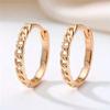 Fashion Gold Color Women Chain Design Hoop Earrings Girls Accessories Wedding Party New Trendy Jewelry