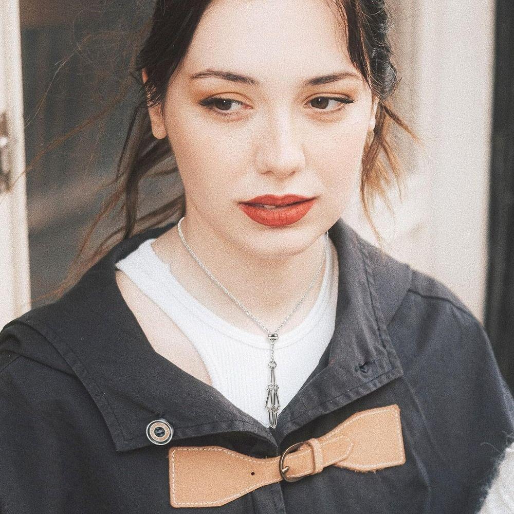 Медное кристаллическое сетчатое металлическое ожерелье серебряного цвета с каменным держателем, ожерелье для вечеринки