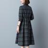 2024 Elegant Plus Size Long Sleeve Dress for Middle-Aged & Elderly Women - Spring & Autumn Collection