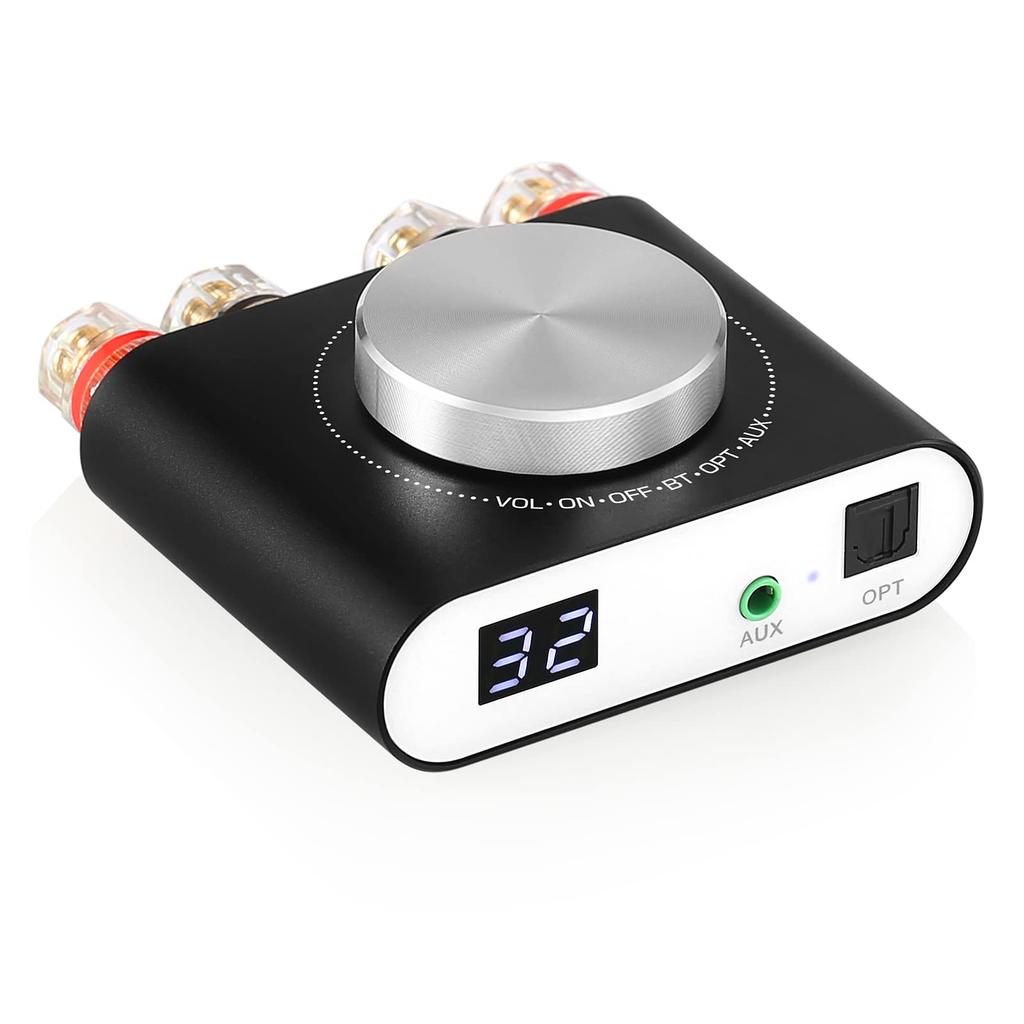 Nobsound Q10 Цифровой 100 Вт x с TPA3221 Bluetooth Автомобильный 77 мм Адаптер Усилитель, 2, Чип, 5.0/Оптический Вход, Монтируемый, DC9-24V, Ультра-Малый (Мощность