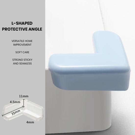 4Pcs Furniture Corner Protector Anti-collision Baby Proof Soft PVC Self-adhesive Table Sharp Edges Corner Guard Protective Cover Kit