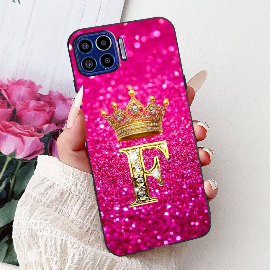 Чехол для Motorola One 5G Популярные буквы Цветочная корона Мягкий силикон Ударопрочный ТПУ Чехол для пары Для телефона Moto One 5G 2020