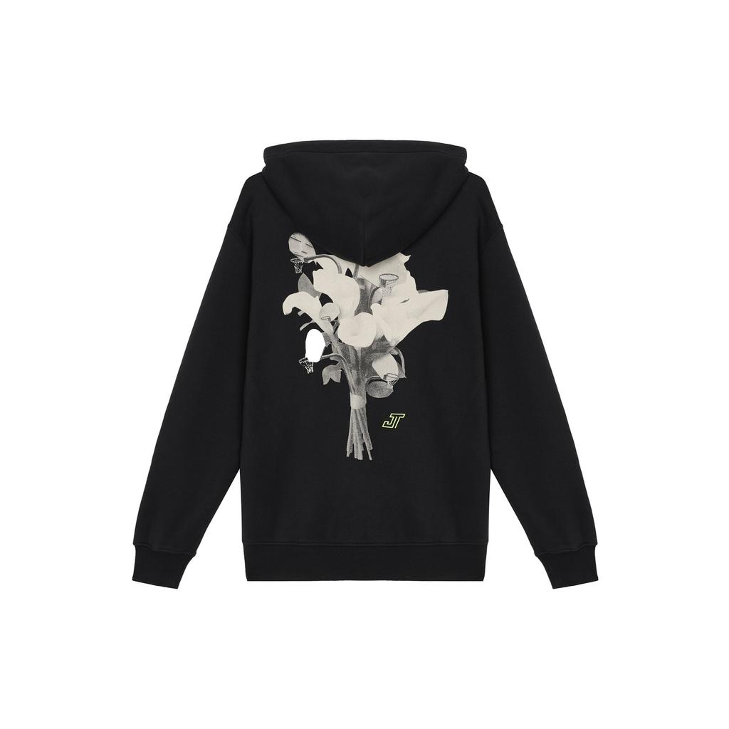 Jordan Повседневный пуловер с капюшоном и цветочным принтом, мужские топы, черный HF1175-010