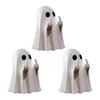 1/2/3/4/6Pcs Halloween Middle Finger Ghost Figurine Mini Spooky Ghost Statue Holiday Party Home Office Desktop Decoration Ornament
