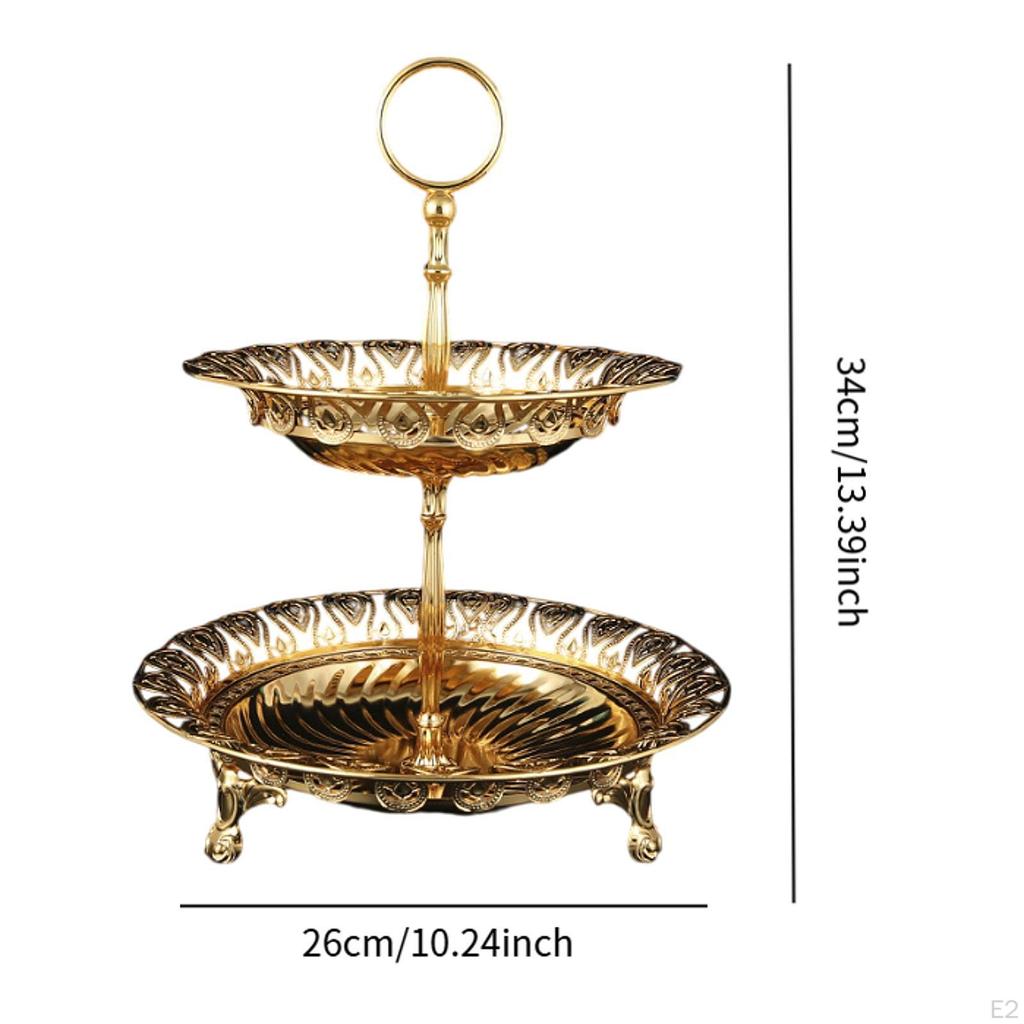 2-х уровневый поднос для печенья, столовая посуда, подставка для хранения конфет, фруктов, закусок, десертов для встреч, свадеб