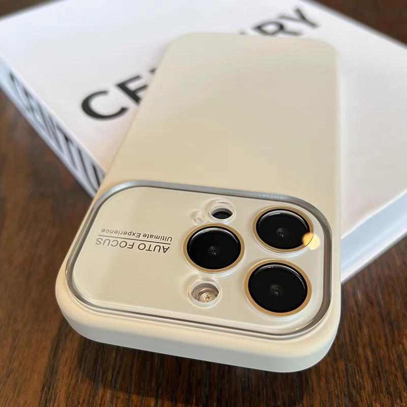 Мягкий чехол из жидкого силикона для iPhone 16 с большим окном для Apple 15 Pro Max, Однотонный, Полное покрытие.