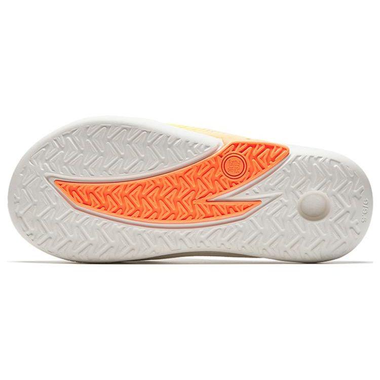 Anta Nitrogen Bubble Technology Rubber Sole Slide Sandals Men Footwear White Orange Green 912331801-4
