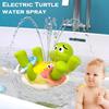 Baby Bath Toys Electric Turtle Water Spray Ferrules Set Type-C Charging Automatic Rotating Squirt Toy Funny Baby Bathtub Toys
